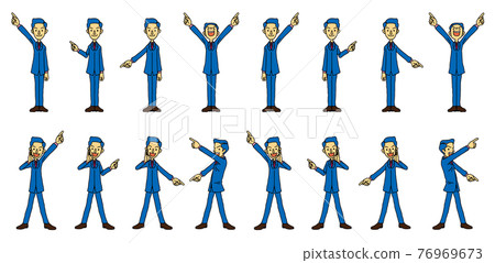 A pointing businessman 76969673