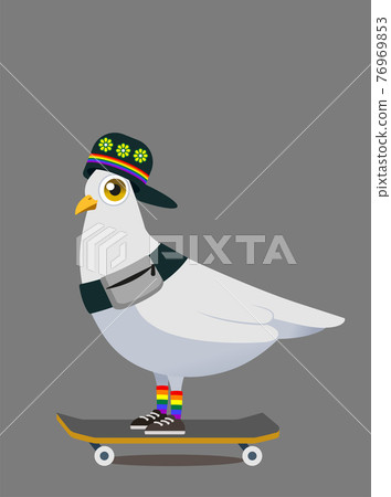 White pigeon mascot concept design for LGBT active life. White pigeon mascot concept design for LGBT active life. 76969853