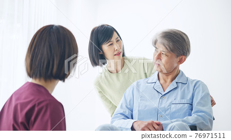 患者及家屬聽護士講解 患者及家屬聽護士講解 76971511