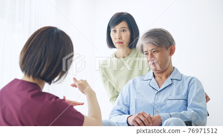患者及家屬聽護士講解 患者及家屬聽護士講解 76971512