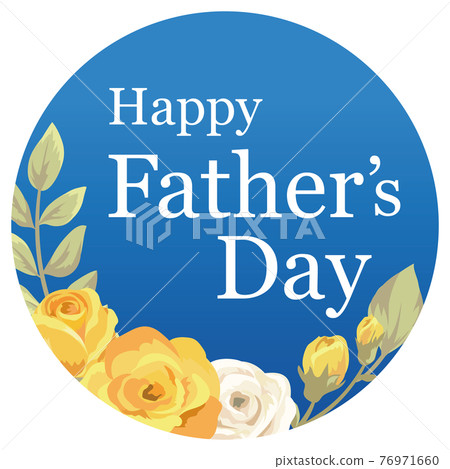 Father's day yellow rose frame 76971660