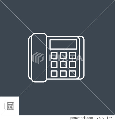 Office Phone Related Vector Line Icon Office Phone Related Vector Line Icon 76972176