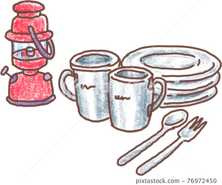 Outdoor equipment __ Crayon style 76972450