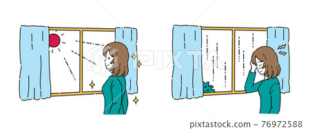 健康和不健康女性的插圖 76972588