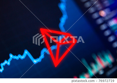 TRON TRX Cryptocurrency. TRON coin growth chart on the exchange, chart TRON TRX Cryptocurrency. TRON coin growth chart on the exchange, chart 76972719