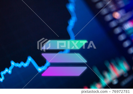 Solana SOL Cryptocurrency. Solana coin growth chart on the exchange, chart Solana SOL Cryptocurrency. Solana coin growth chart on the exchange, chart 76972781
