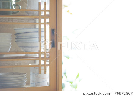 Room where the morning sun shines, cupboard where Japanese tableware is stored Room where the morning sun shines, cupboard where Japanese tableware is stored 76972867
