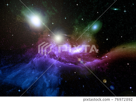 galaxy in a free space. 3D rendering galaxy in a free space. 3D rendering 76972892