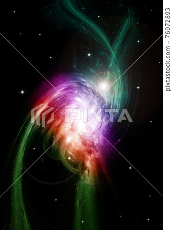 galaxy in a free space. 3D rendering 76972893