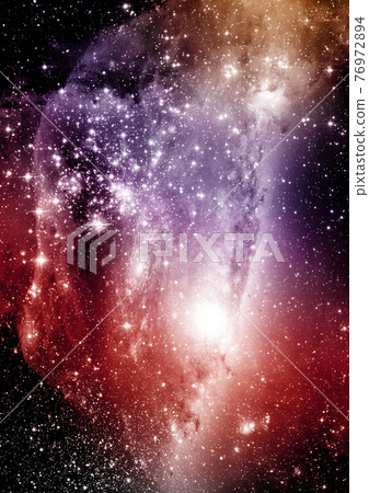 galaxy in a free space. 3D rendering 76972894