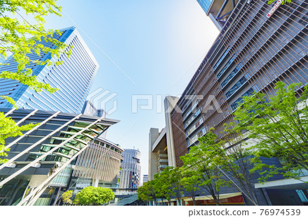 JR Osaka Station North Central Exit Umekita Plaza Morning [Osaka Cityscape] 76974539