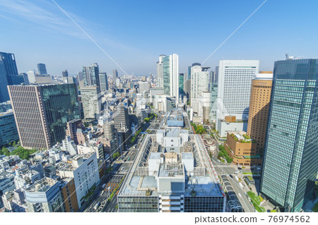 大阪站3號樓展望台早晨的風景[大阪市景] 76974562