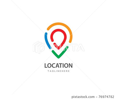 Location point Logo vector 76974782