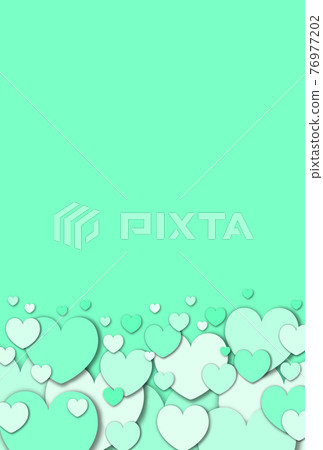 心形材料 淡綠色 從下方彈出的心形圖像 垂直 其他顏色可選 76977202