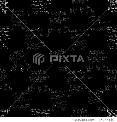 Seamless vector pattern. White text on a black... - Stock Illustration ...