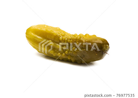Pickled cucumber, isolate on a white background 76977535