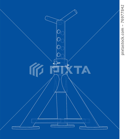 Axle stand isolated. Vector Axle stand isolated. Vector 76977842