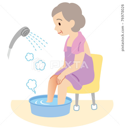 Elderly care for foot bathing 76978026