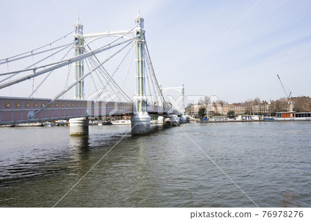 Albert Bridge during the day, London, UK 76978276