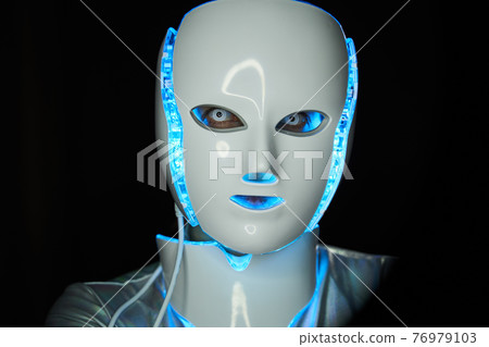 Portrait of futuristic robot. Concept of future technology. Portrait of futuristic robot. Concept of future technology. 76979103