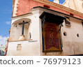 Historic buildings and monuments of Seville, Spain. hands. Statue. Iglesia Colegial Salvador 76979123