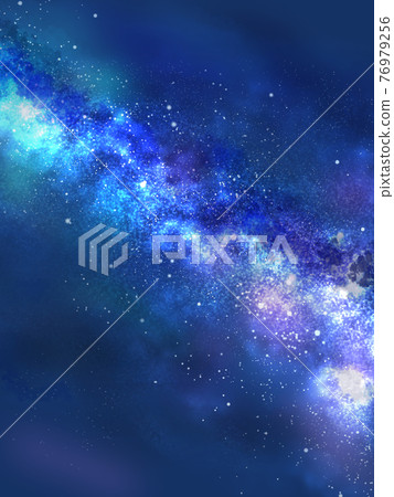 銀河流淌的夜空（垂直） 76979256