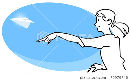 Fly paper airplane Fly paper airplane 76979746