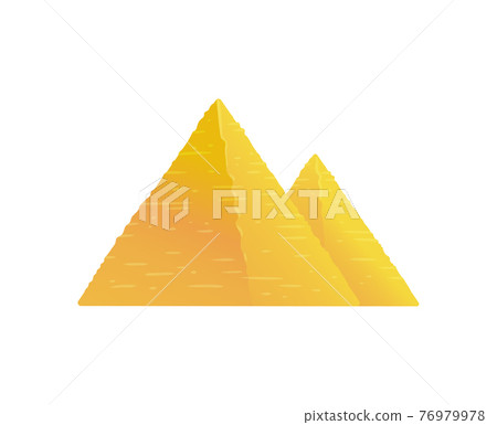 Egyptian pyramids simple symbol or icon, flat vector illustration isolated. 76979978