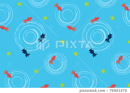 無縫模式的水下金魚插圖 76981878