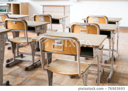 Elementary school classroom desk and chair 76983693