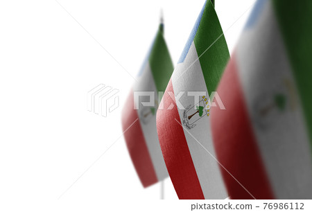 Small national flags of the Equatorial Guinea on a white background Small national flags of the Equatorial Guinea on a white background 76986112