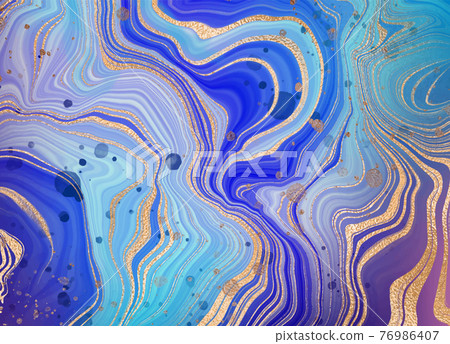 Gold marble design. A beautiful combination of pink and blue marble and gold. Splashes of gold and lines. Marble pattern for print and web design. Gradient background. Gold marble design. A beautiful combination of pink and blue marble and gold. Splashes of gold and lines. Marble pattern for print and web design. Gradient background. 76986407