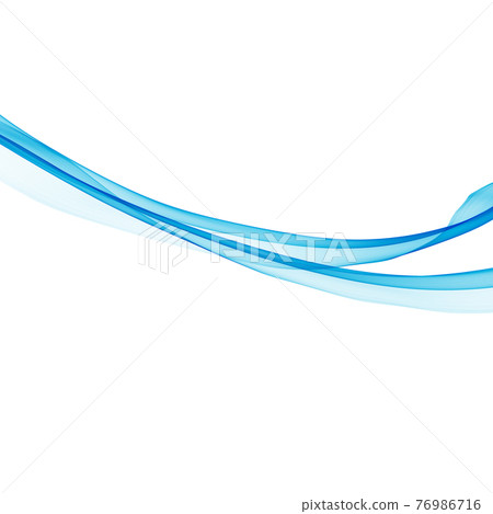 Blue flowing line - Stock Illustration [76986716] - PIXTA