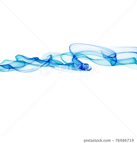 Blue flowing line - Stock Illustration [76986719] - PIXTA