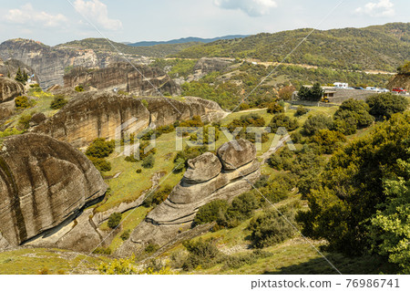Meteora rock formation in Kalambaka, Greece: a geological phenomen 76986741