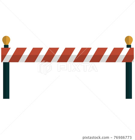 Barrier road icon vector, closed roadblock street barricade Barrier road icon vector, closed roadblock street barricade 76986773
