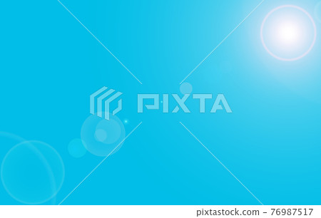 在夏日的天空中閃耀的令人耳目一新的太陽圖像的背景插圖 插圖素材 圖庫