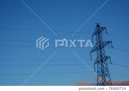 Moon and tower 76988734