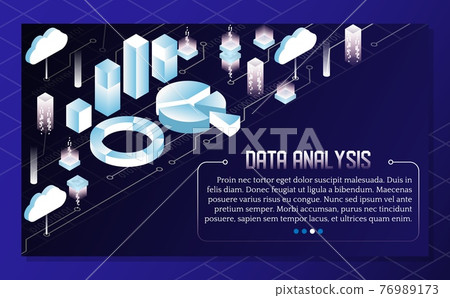 Data analysis vector isometric illustration - Stock Illustration ...