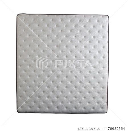 Top view of brand new mattress isolated on white background Top view of brand new mattress isolated on white background 76989564