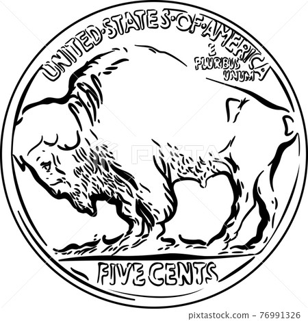 Vector American Buffalo gold coin 76991326