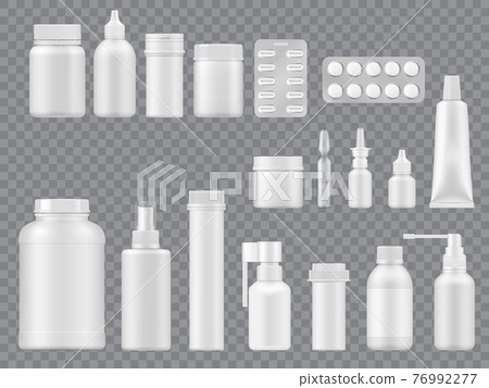Medical packages, bottles, transparent background 76992277