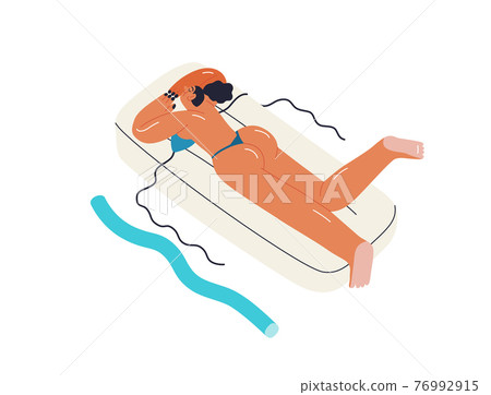 Beach resort activities, modern flat vector illustration 76992915