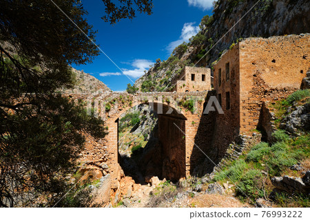 Riuns of Katholiko monastery, Chania region on Crete island, Greece 76993222