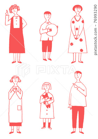 各種姿勢的人 各種姿勢的人 76993290