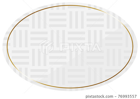 Oval frame White & Gold Three-fold pattern on the entire surface Oval frame White & Gold Three-fold pattern on the entire surface 76993557