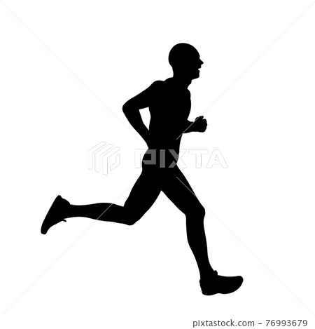 male runner athlete in hat running male runner athlete in hat running 76993679
