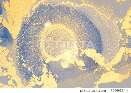 Sparkling blue and gold stone geode pattern.... - Stock Illustration ...