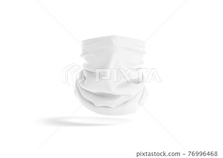 Blank white neck gaiter mockup, front view, no gravity 76996468