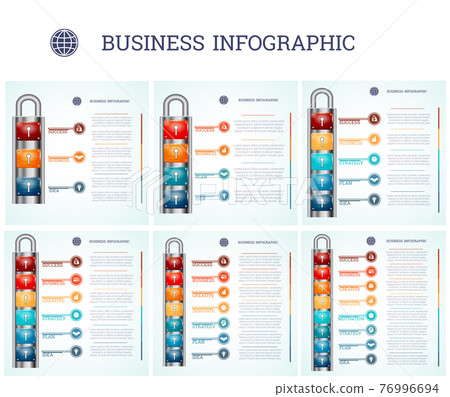 Circular infographic set. Pie chart infographics. Elements of Conceptual Cyclic Processes Possible to Use for Workflow, Banner, Diagram, Web design, Timeline, Area chart,Number options. Circular infographic set. Pie chart infographics. Elements of Conceptual Cyclic Processes Possible to Use for Workflow, Banner, Diagram, Web design, Timeline, Area chart,Number options. 76996694
